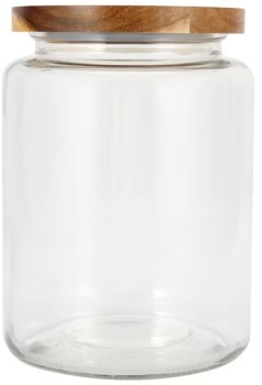 4L+Glass+Jar+with+Wood+Lid