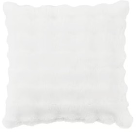 60cm-Wave-Faux-Fur-Cushion-White on sale