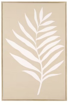 Texture-Palm-Linen-Framed-Canvas on sale