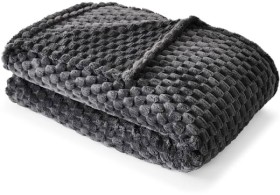 Soft-Jacquard-Blanket-DoubleQueen-Bed-Charcoal on sale