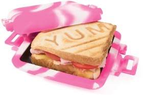 Microwave-YUM-Grill-Toastie-Maker-Pink on sale