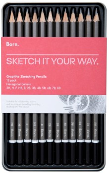 Born-Sketch-Graphite-Set-12-Piece on sale
