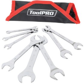 NEW-ToolPRO-8-Pce-Combination-Spanner-Set-Roll on sale