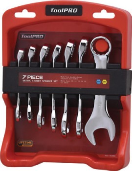 ToolPRO-7-Pce-Stubby-Spanner-Set on sale