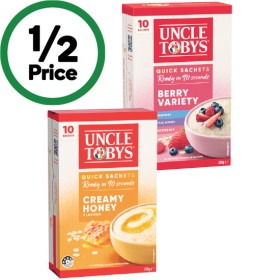 Uncle+Tobys+Oats+Sachets+280-350g+Pk+8-10