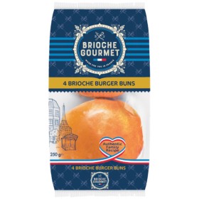 Brioche+Gourmet+Burger+Buns+250g+Pk+4