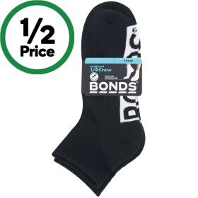 Bonds+Men%26rsquo%3Bs+Socks+1%2F4+Crew+Pk+3+%26ndash%3B+Assorted