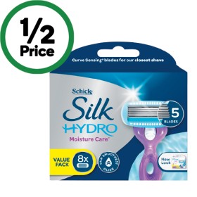 Schick+Silk+Hydro+Moisture+Care+Razor+Heads+Pk+8