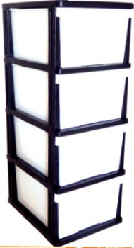 Mega+4+Drawer+Plastic+Cabinet+B%26amp%3BW
