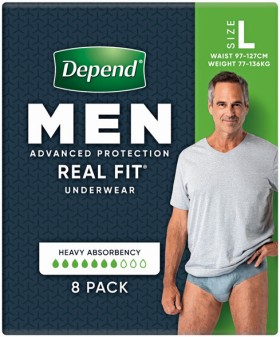 Depend+Men+Real+Fit+Underwear+L+8+Pack