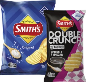 Smiths-Crinkle-Cut-Potato-Chips-or-Double-Crunch-150g-170g on sale