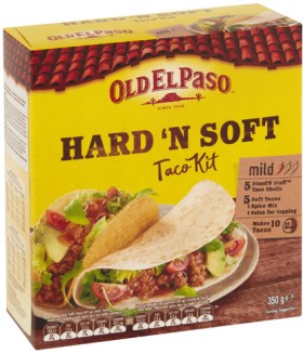 Old-El-Paso-Hard-N-Soft-Taco-Kit-350g on sale