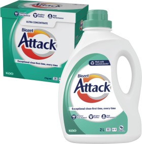 Biozet+Attack+Regular+Laundry+Liquid+2+Litre+or+Powder+2kg