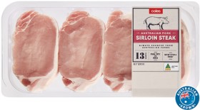 Coles+Australian+Pork+Sirloin+Steak+500g
