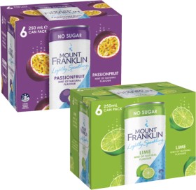 Mt+Franklin+Sparkling+Water+Mini+Cans+6x250mL