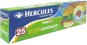 Hercules+TwinZip+Resealable+Large+Sandwich+Bags+25+Pack