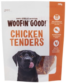 Woofin%26%23039%3B+Good+Chicken+Tenders+Dog+Treats+200g