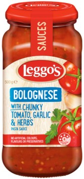Leggos-Pasta-Sauce-490500g-Selected-Varieties on sale