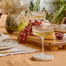 Mila-Ribbed-Cocktail-Coupe-Crystal-Glass-Set-of-4-by-MUSE on sale