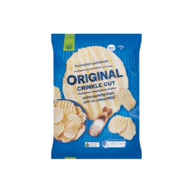 Woolworths-Crinkle-Cut-Chips-175g on sale