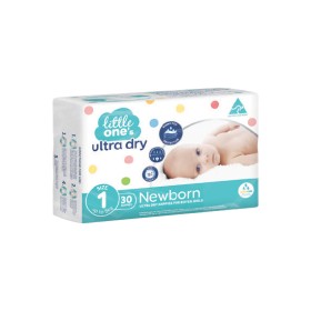 Little-Ones-Ultra-Dry-Nappies-Size-1-Pk-30 on sale
