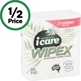 iCare+Recycled+Paper+Towel+Pk+2