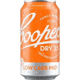 Coopers+Dry+3.5+Lager+Can+375mL
