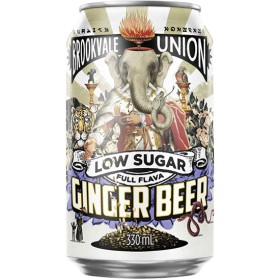 Brookvale-Union-Ginger-Beer-Low-Sugar-Cans-6x330mL on sale