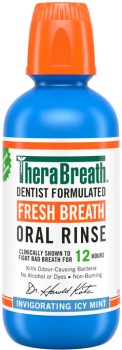NEW+TheraBreath+Oral+Rinse+Liquid+Invigorating+Icy+Mint+473mL