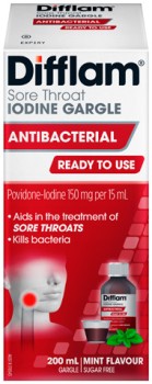 Difflam+Ready+To+Use+Iodine+Gargle+Mint+Flavour+200mL