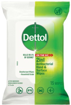 Dettol+2+in+1+Antibacterial+Hand+%26amp%3B+Surface+Wipes+15+Pack