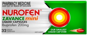 NEW+Nurofen+Zavance+Mini+Liquid+Capsules+32+Pack