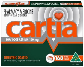 Cartia+Low+Dose+Aspirin+100mg+168+Tablets