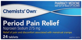 Chemists%26rsquo%3B+Own+Period+Pain+Relief+24+Tablets