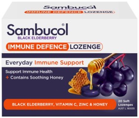 Sambucol-Black-Elderberry-Immune-Defence-Lozenges-20-Pack on sale