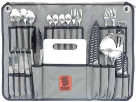 Rough-Country-Canvas-Cutlery-Roll-24-Piece-Stainless-Steel on sale