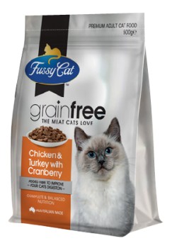 Fussy-Cat-Grain-Free-Dry-Cat-Food-500g-Selected-Varieties on sale