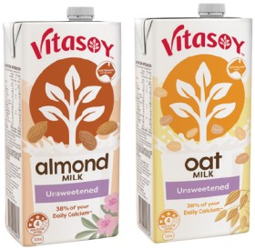Vitasoy-Almond-Milk-Oat-Milk-or-Soy-Milky-1-Litre-Selected-Varieties on sale