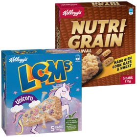 Kelloggs-LCMs-or-NutriGrain-Bars-5-Pack-Selected-Varieties on sale