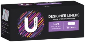 U-By-Kotex-Liners-30-Pack-Selected-Varieties on sale
