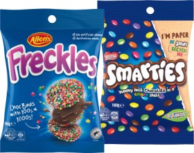 Nestl-Smarties-Allens-Freckles-or-Jaffas-Share-Pack-160g on sale