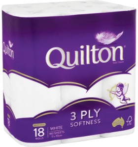 Quilton-Toilet-Tissues-3-Ply-18-Pack on sale
