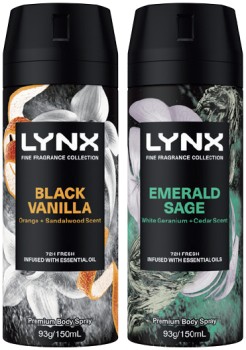 Lynx-Fine-Fragrance-Collection-Premium-Body-Spray-150mL-Selected-Varieties on sale