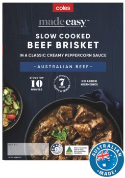 Coles+Made+Easy+Slow+Cooked+Beef+Brisket+In+Peppercorn+Sauce+500g