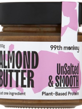 99th+Monkey+Unsalted+%26amp%3B+Smooth+Almond+Butter+200g