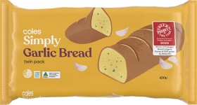 Coles+Simply+Garlic+Bread+Twin+Pack+450g
