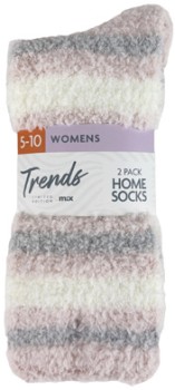 Women%26%23039%3Bs+Fluffy+Knit+Home+Socks+2+Pack
