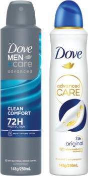 Dove+Advanced+Care+Antiperspirant+Aerosol+Deodorant+250mL