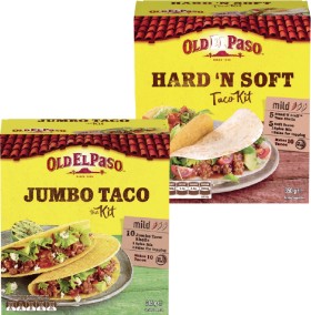 Old-El-Paso-Taco-Kit-295418g-or-Tortilla-Pockets-Kit-375g-Selected-Varieties on sale