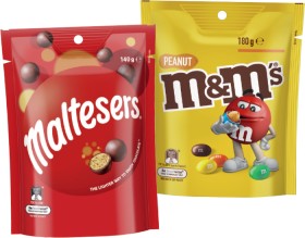 MMs-130-180g-Maltesers-120-140g-or-Pods-160g-Share-Pack-Selected-Varieties on sale
